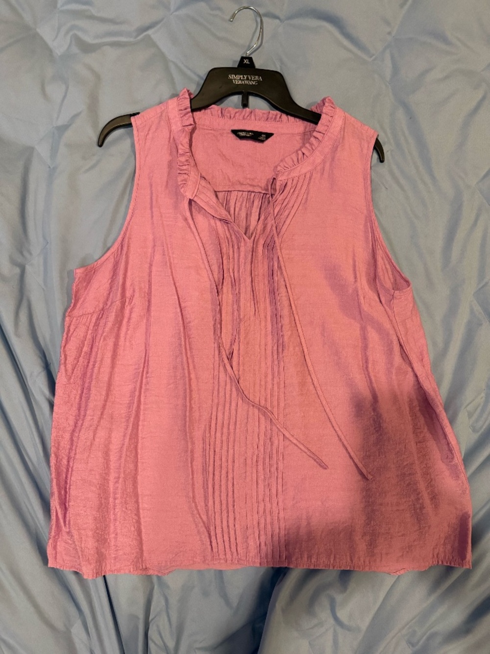Pink Vera Wang sleeveless blouse size OX